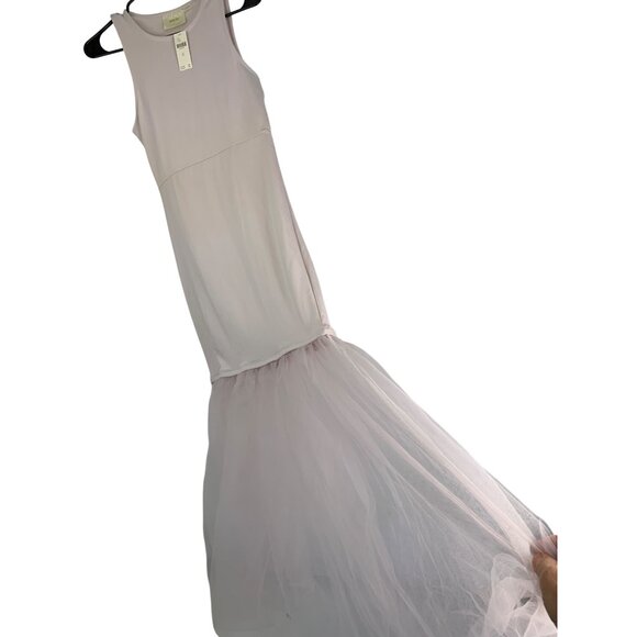 NWT Anthropologie Maeve XS Tulle Hem Dress Lavender  Maxi Tank $148 RT10536 - Picture 2 of 11
